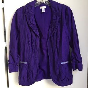 Chico's Dressy Royal Purple Jacket, Size 0